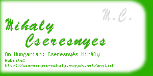 mihaly cseresnyes business card